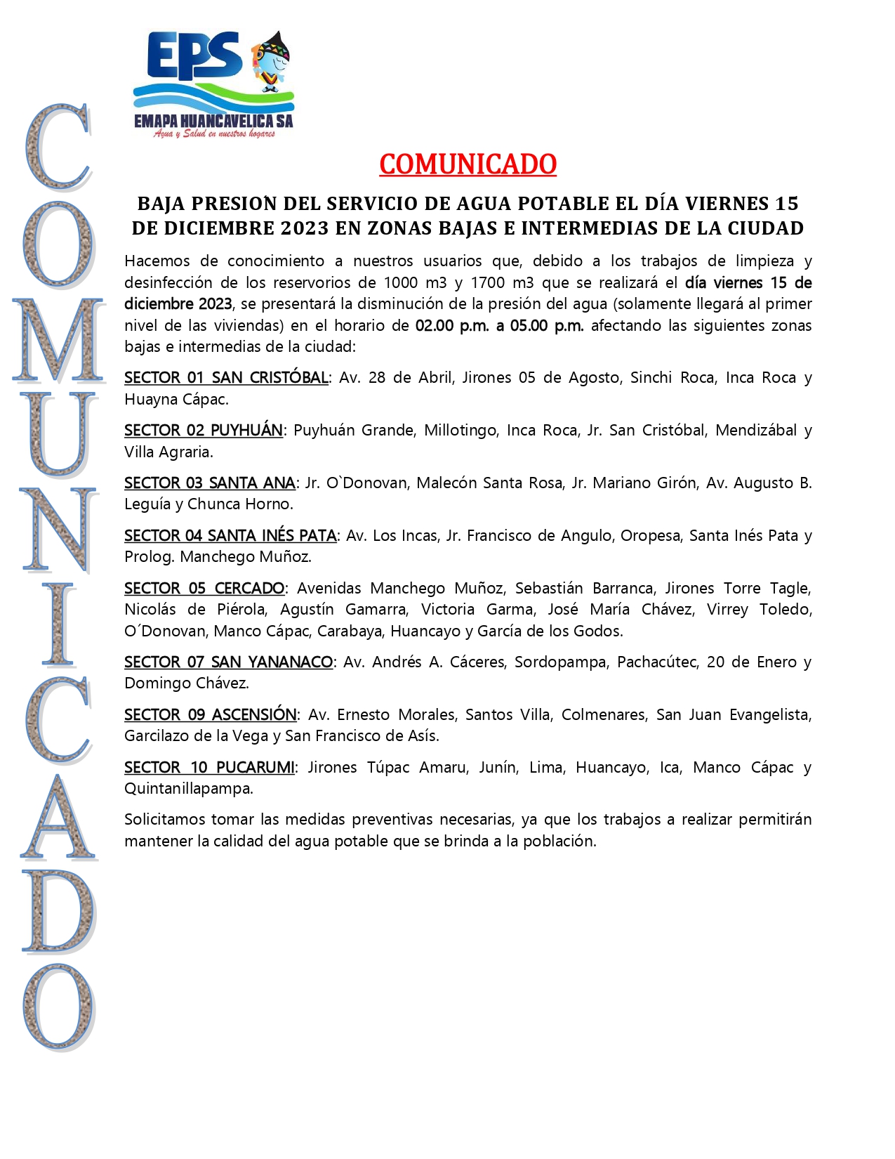 COMUNICADO 